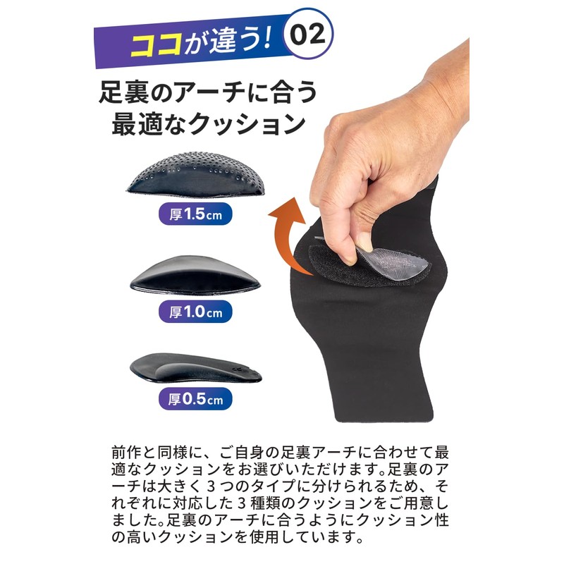 Apprecia Taping Belt with 3 Optional Arch Cushions for Daily