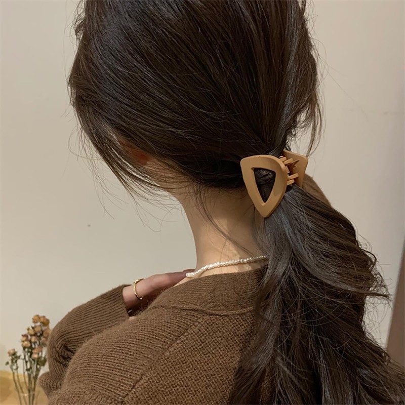 ヘアクリップ 3個セット バンスクリップ 三角ヘアクリップ ヘアスタイルデザイン ヘアアクセサリー 3色 ファッション 無地 日常
