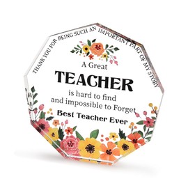 Graduation Appreciation Gifts for Teacher Plaque A Great Teacher Is Hard to Find and Impossible to Forget Thank You for Being An Important Part of My Story Teacher Birthday Gifts for Teachers