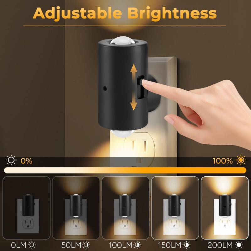 LED Night Lights Plug into Wall,Dimmable Plug in Night Light,
