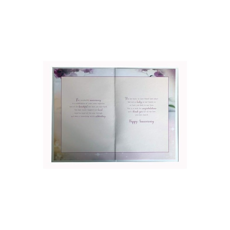 Mum & Dad 50th Golden Anniversary Champagne Design Sentiments Card