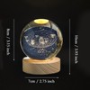 3.15" (80mm) Solar System Crystal Ball 3D Sun System Planets