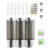 Shower Soap Dispenser 3-Chamber,Drill Free with Glue or Wall Mount