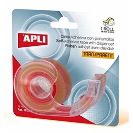 APLI 12094 - Cinta transparente con dispensador (19 mm x 33 m)
