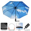 ZUOYOUZ Compact Travel Umbrella,Automatic,Lightweight,Windproof Strong,Folding Umbrella with Pattern for Rain&Sun-Men&Women