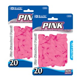BAZIC Products Pink Eraser Top, Latex Free Pencil Tops Erasers, Arrowhead Caps Erasers for Student Art Drawing School Supplies (20/Pack), 2-Packs