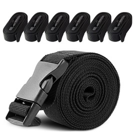 HAHASOLE Boat Cover Straps, 6 Pack-96''Lx1''W Heavy Duty Polyester Adjustable Straps with Quick Release Buckle for Securing Trailers