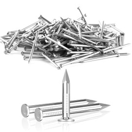 Jyvex Pack of 200 20 mm Steel Nails, Nails for Concrete Walls, Galvanised, Nail Woodworking Brick, Universal Use Indoor and Outdoor Use