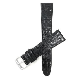 Bandini 14mm Womens Italian Leather Watch Band Strap - Black - Semi-Glossy Finish - Classic