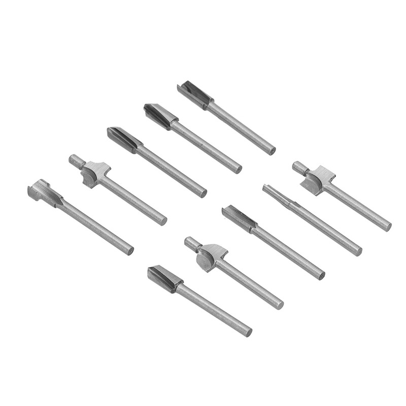 10Pcs Router Bit Set Large Capacity Chip Groove Nonstick Knives