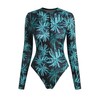 ZAFUL Women's Long Sleeve Rash Guard Swimsuit One Piece Zipper