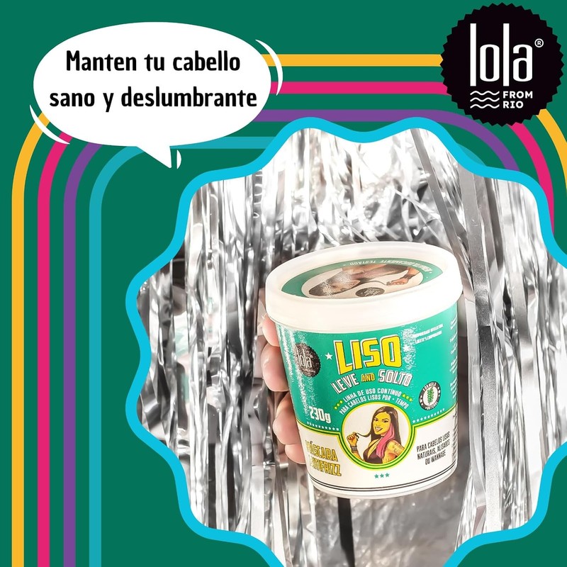 Liso leve e Solto Anti frizz Full Kit Lola Cosmetics