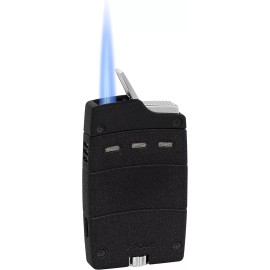 Xikar Ultra Mag Single Jet Cigar Lighter, Magnetic Metal Body, Black