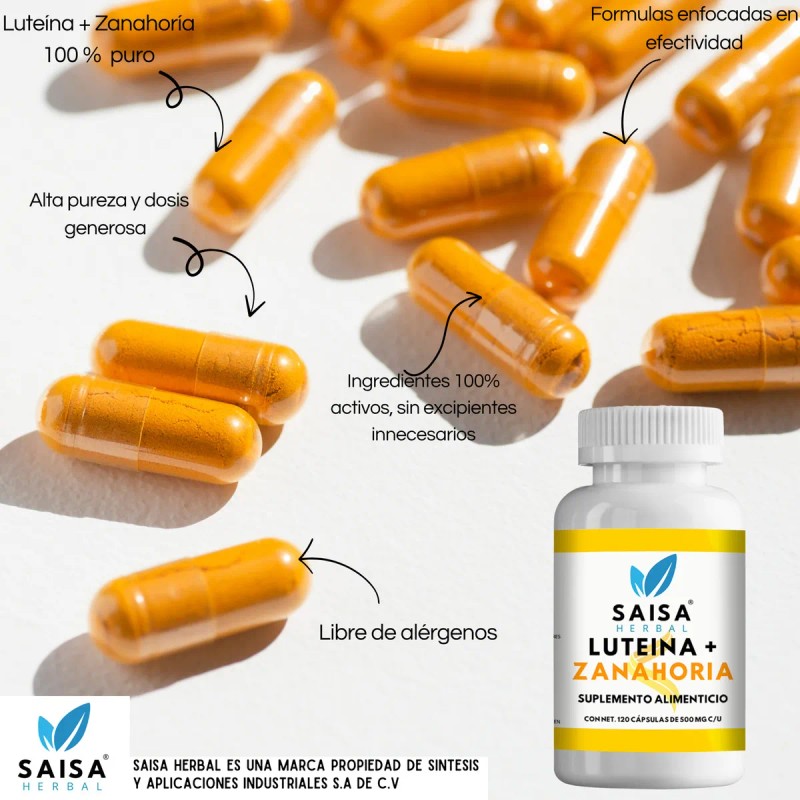 Lutena con Zanahoria Suplemento Alimenticio para la Salud Visual Antioxidante