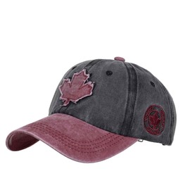 Canada Hat, 2-Pack Maple Leafs Caps, Canadian Souvenirs, Adjustable Golf Baseball Caps for Men Women (One Size, Canada Hat 2pk-13)