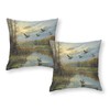 2 Packs Mallard Duck Jungle Lake Throw Pillow Covers for