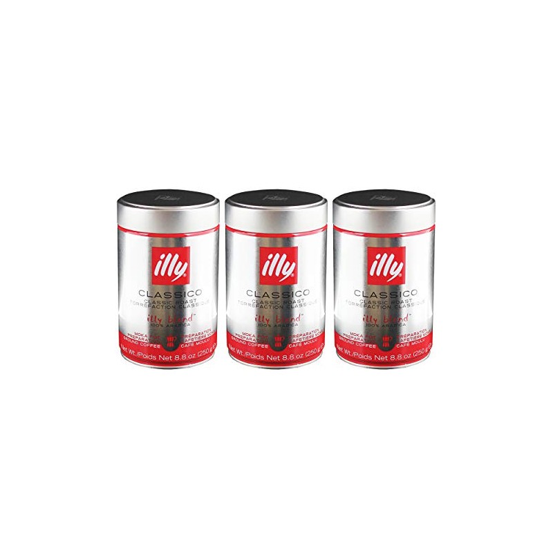 illy MOKA, 100% Arabica Coffee, Gema Recommended Roast Coffee, Espresso,