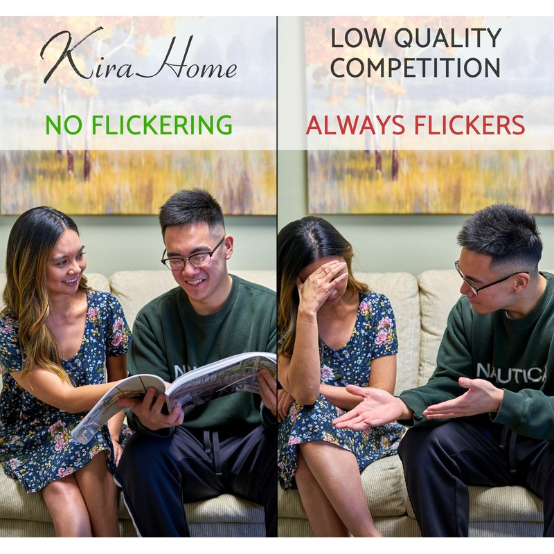 Revel 6W Dimmable LED Edison Light Bulbs, 2700K Warm White,