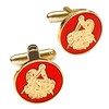 The Masonic Collection - Red Round Masonic Stewards Cufflinks (Cornucopia