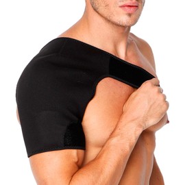Adjustable Shoulder Brace with Tension Strap and Velcro for Stabilisation and Relief - for Left and Right Side