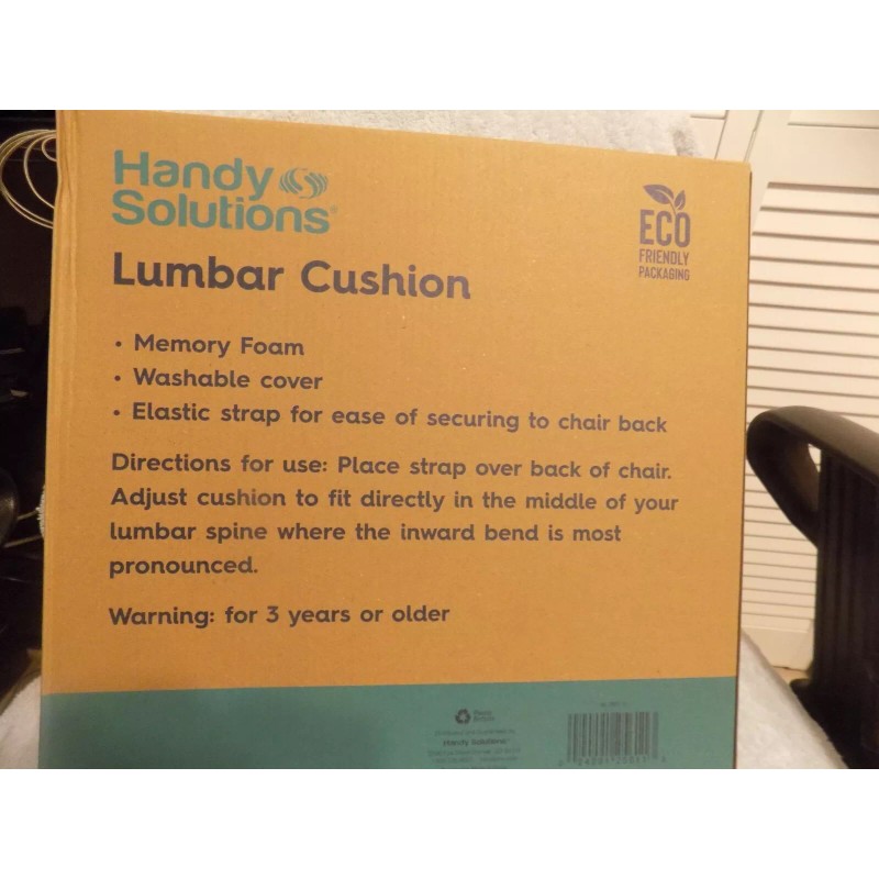 Handy Solutions Blue Lumbar Cushion New In Box