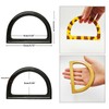 12 Pcs D-Ring Semi-Circle Handbag Handles - Faux Wood Grain