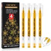 Qionew Gold Gel Pens, 1.0mm Gold Gel Ink Pen Set,Opaque
