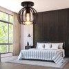 E27 Rustic Cage Chandelier Pendant Light Ceiling Lamp Shade for