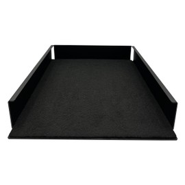 Pulto Document Tray Metal Matt Black with Felt | Elegant Desk Organiser A4 | Paper Tray, Letter Tray, File Tray, Office Tray | Desk Organisation