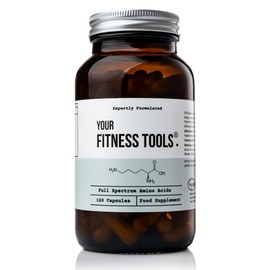 Your Fitness Tools Vegan Amino Acids | 120 x Capsules | Easy to Digest Vegan Protein | BCAA Supports Muscle Repair, Muscle Building | Essential EAA Amino Acids | Made in The UK