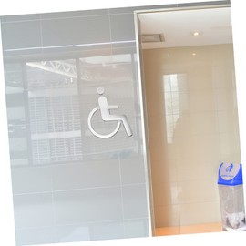 Mobestech Disabled Sign Toilet Restroom Door Sign Wheelchair Symbol Sign Disabled Washroom Signage Accessible Sign Sticker Wheelchair Accessible Symbol Abs Set Simple Men and Women
