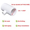 Chicken Waterer PVC Tee Fittings 3/4 Inch (12-Pack) for Threaded
