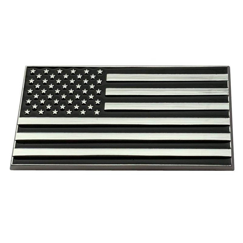 American Flag Metal Decal Auto Emblem