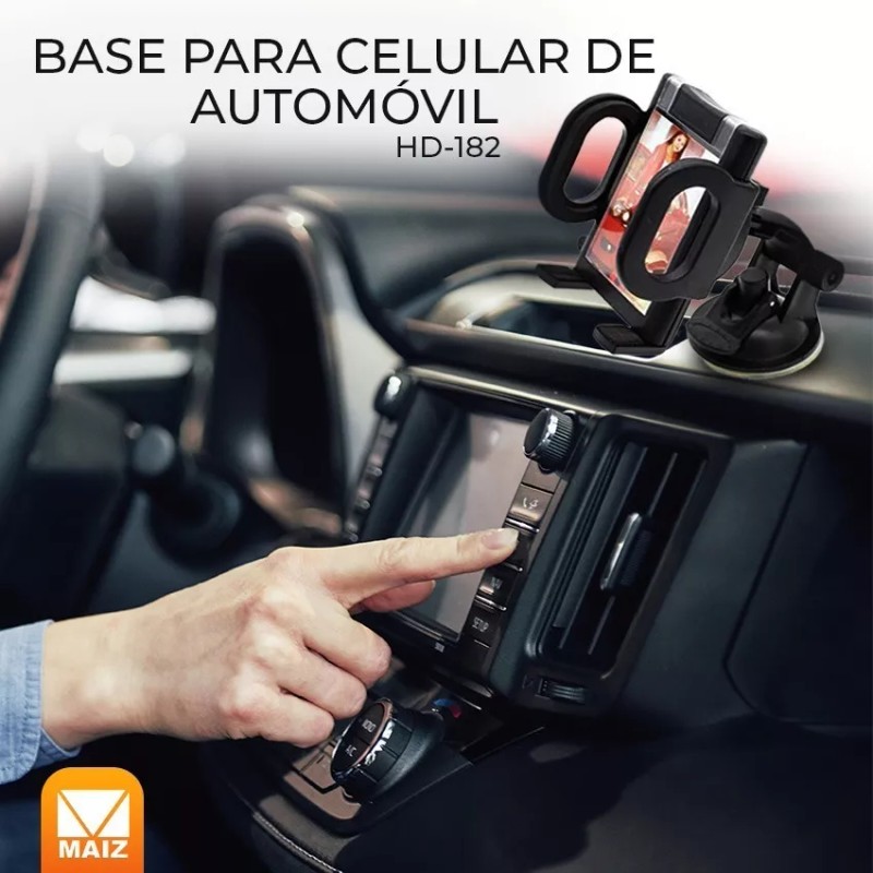 Maíz Soporte Base Celular Holder Auto Carro Tablero Ventosa 360