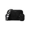 Karl Lagerfeld Paris Maybelle Graphic Camera Crossbody, Solid Black