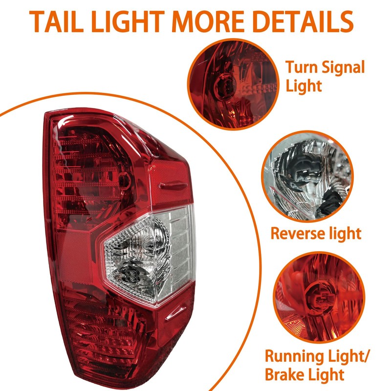 teilando Right Passenger Side Tail Lights Assembly For 2014-2021 Toyota