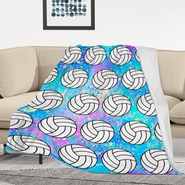 Volleyball Blanket Gifts for Teen Girls Ultra Soft Volleyball Flannel Throw Blanket Volleyball Accessories Gifts for Volleyball Team Volleyball Lovers Decorations Stuff 80"x60"
