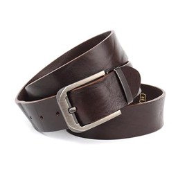 Anthoni Crown Unisex Leather Belt, Cognac
