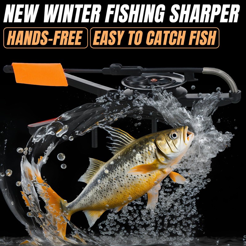 Silipull 2 Pcs Ice Fishing Tip Ups Equipment Gear Ice