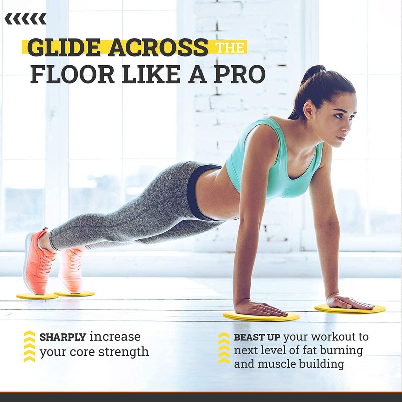 Xn8 Core Sliders Exercise Gliding Discs- Dual Sided Exercise Sliders
