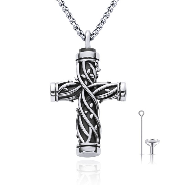 DOTBJ Cross Urn Necklaces Tree of Life Cremation Jewelry for