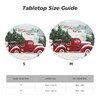 QALFKAD Christmas Red Truck Fitted Round Christmas Tablecloth, Farmhouse Elastic