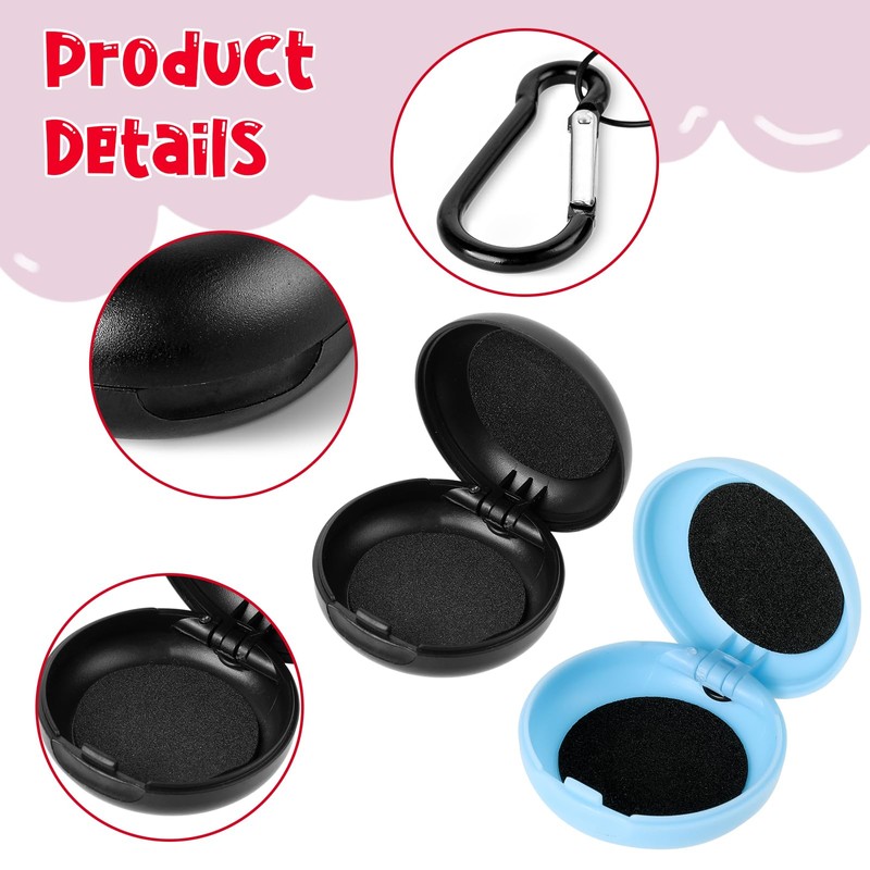 Giantree 2pcs Earplug Cases, Round Potable Ear Plug Holder with