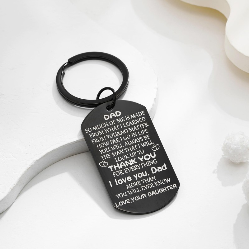 BLThing Dad Gifts from Daughter - Keychain for Dad Father's