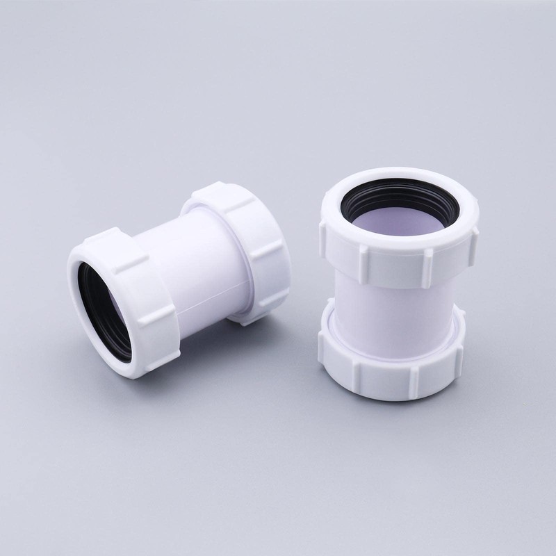 EMSea 2 Pieces Straight Pipe Connectors 40mm PP Drain Pipe