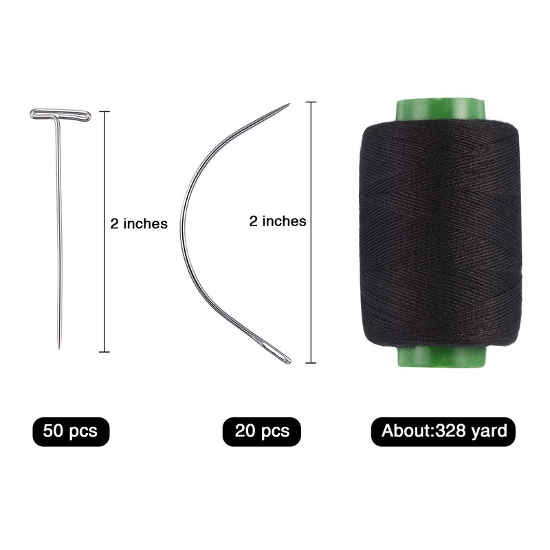 Boao 70 Pieces Wig Making Pins Needles Set, Wig T