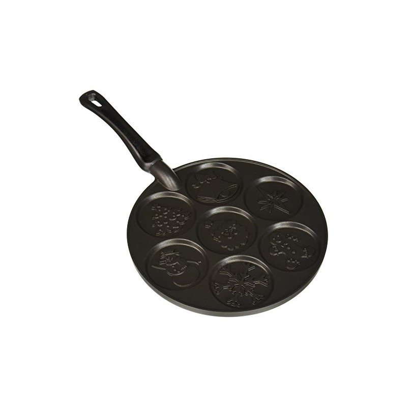 Nordic Ware Holiday Pancake Pan, Black 0.6 cup