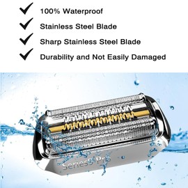 BESTBOMG Series 9 Shaver Replacement Head Compatible with Braun Razor 9 Series Razor Foil & Cutter (Silver, 94M)