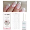 Nagelfolie Weiße French Tip Transparent, KALEFUL Gel Nail Nagelfolien Selbstklebend