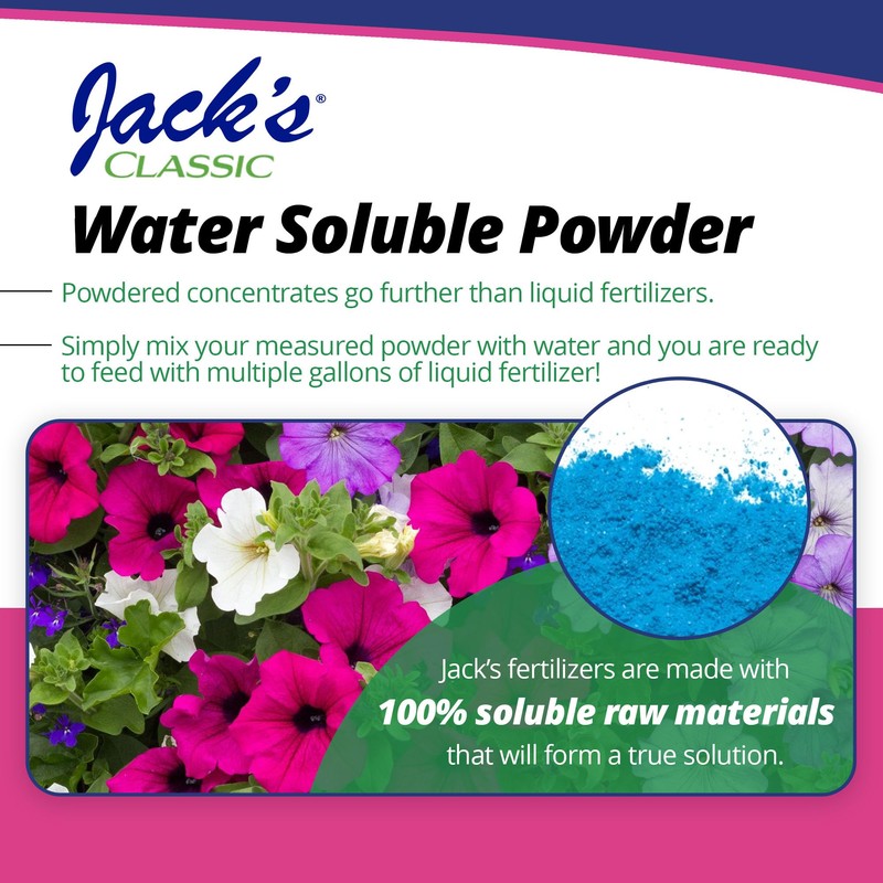 Jack's Classic 20-6-22 Petunia Feed Water-Soluble Fertilizer with Micronutrients to